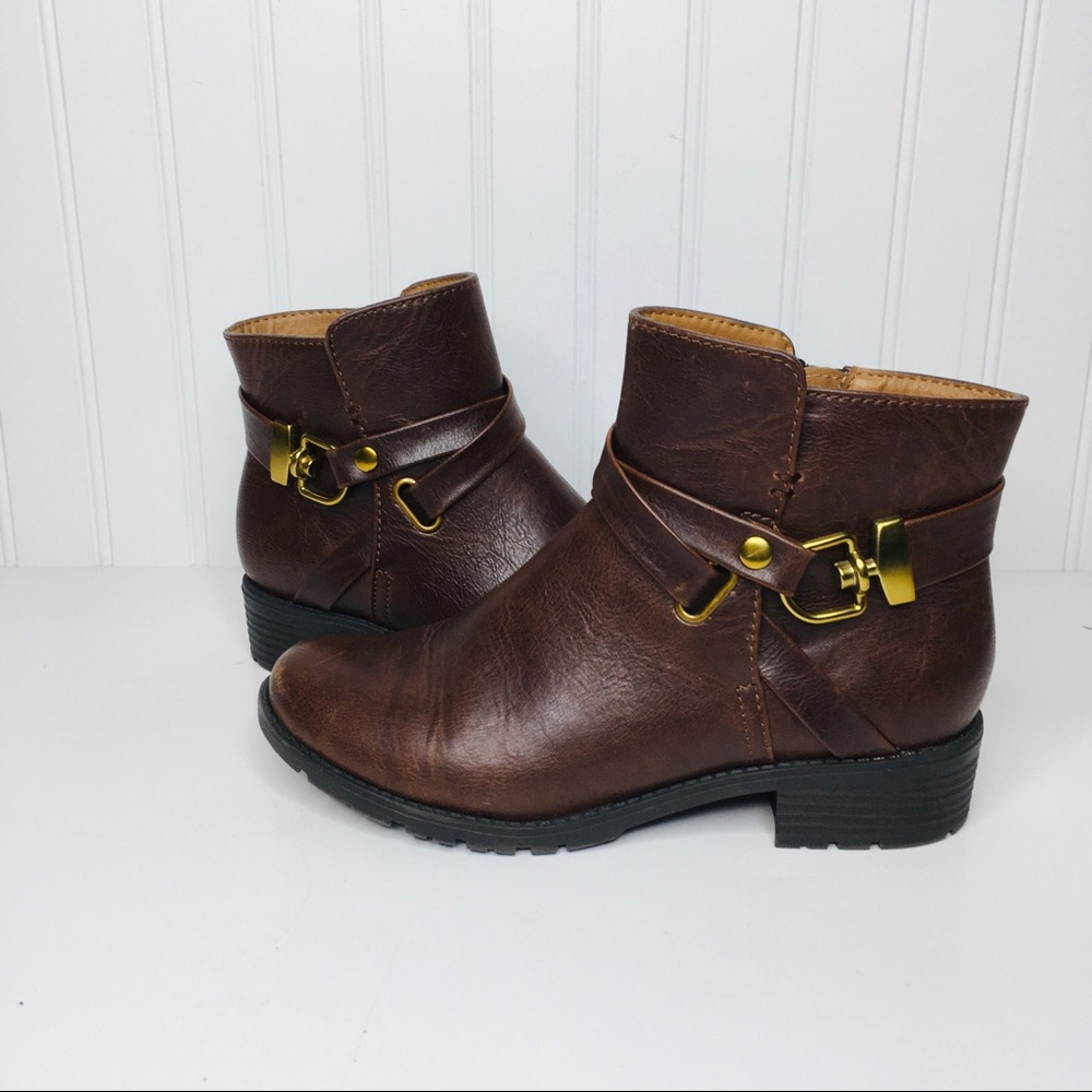 Croft Barrow Women's Cbariell Brown Leather Boots